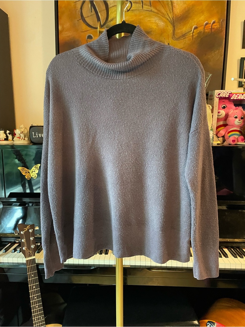 Eileen Fisher Merino Wool Mock-Neck Sweater
